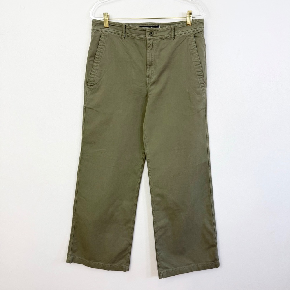 Lauren Ralph Lauren Olive Green Wide Leg Chino Pants Size 6
